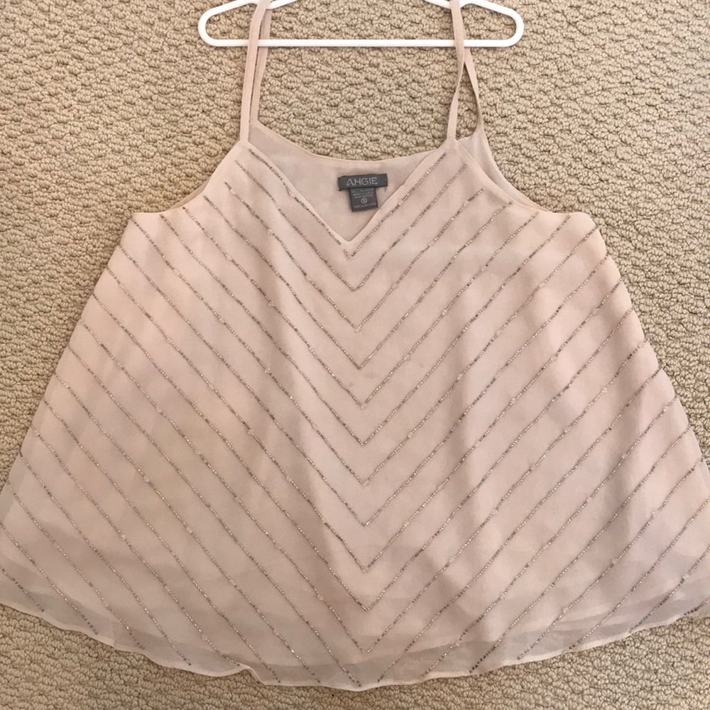 Embellished pink tank